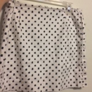 J Crew white and navy skirt